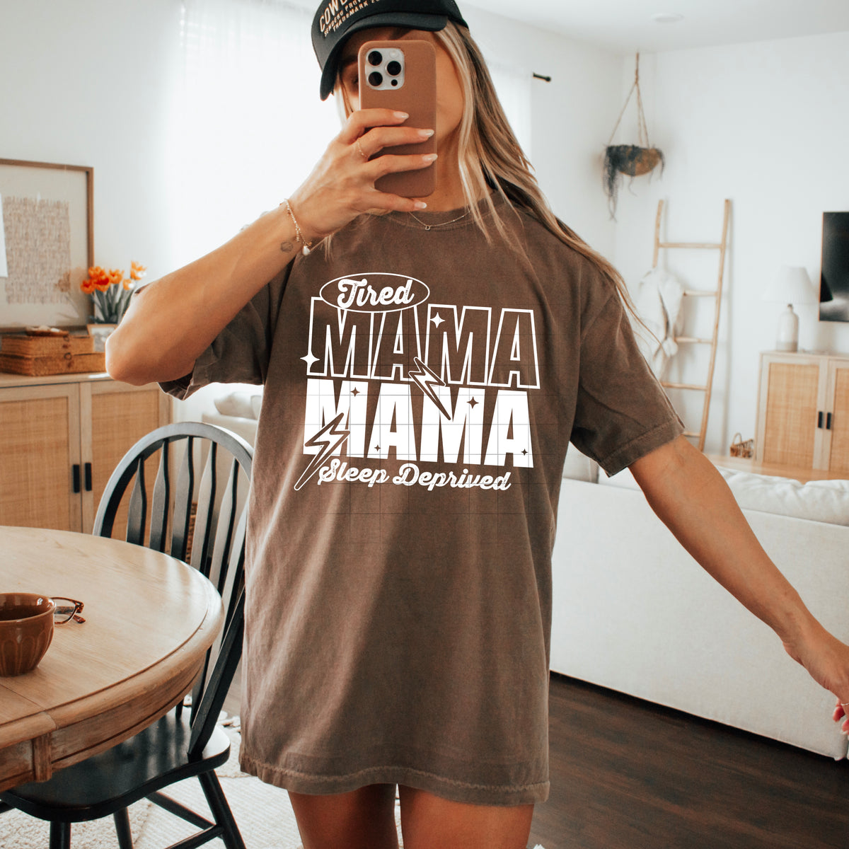 Tired Mama Single Color PNG