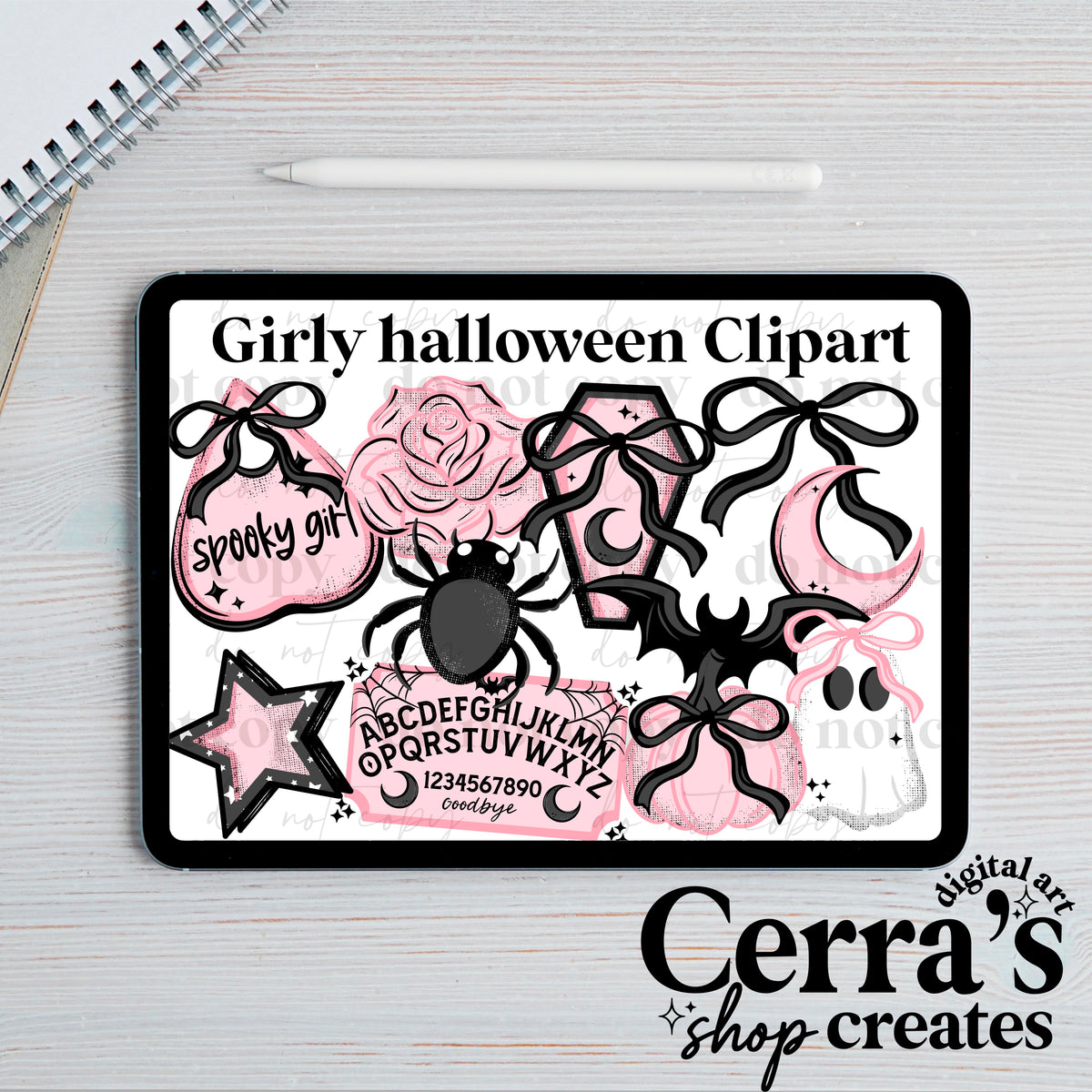 Girly Spooky Clipart set