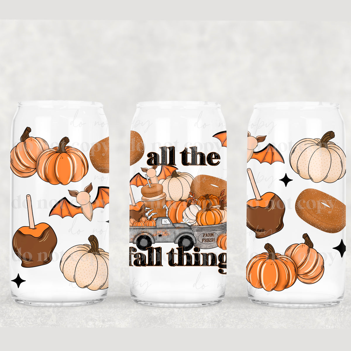 All The Fall Things 16oz Glass Wrap PNG