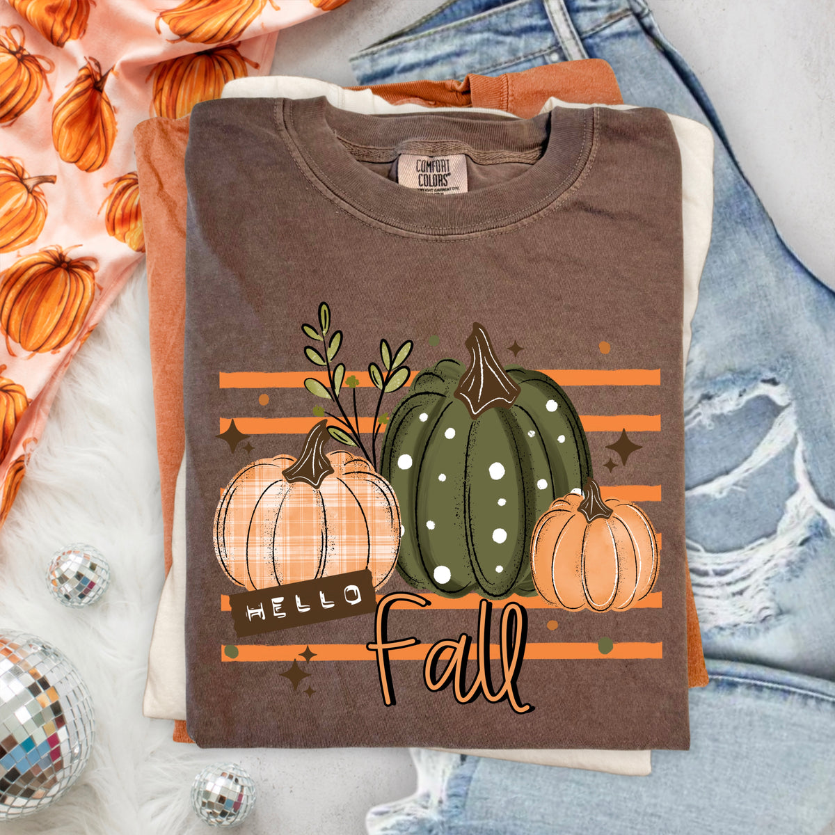 Hello Fall Pumpkins PNG
