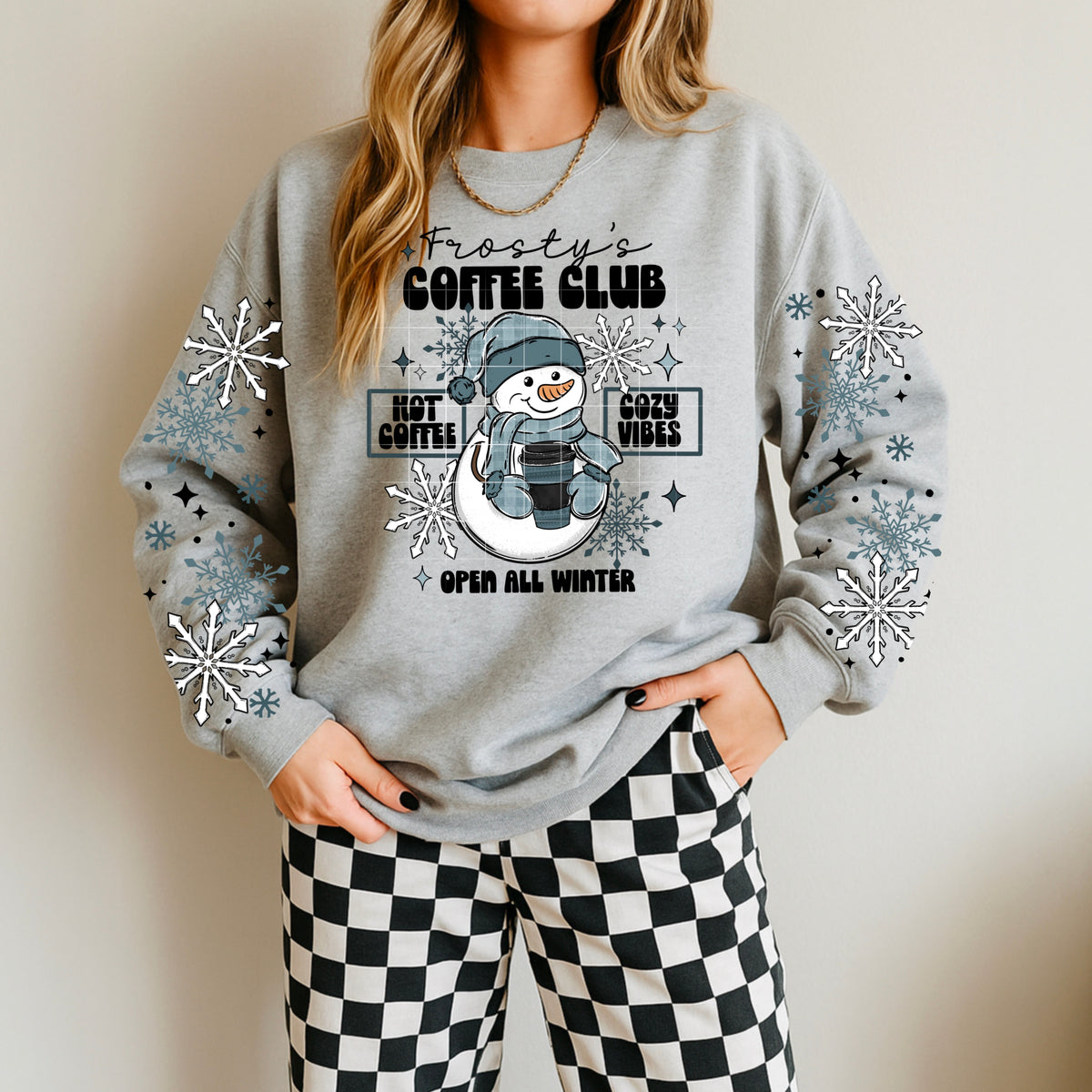 Snowman Coffee Club w/ sleeve PNG