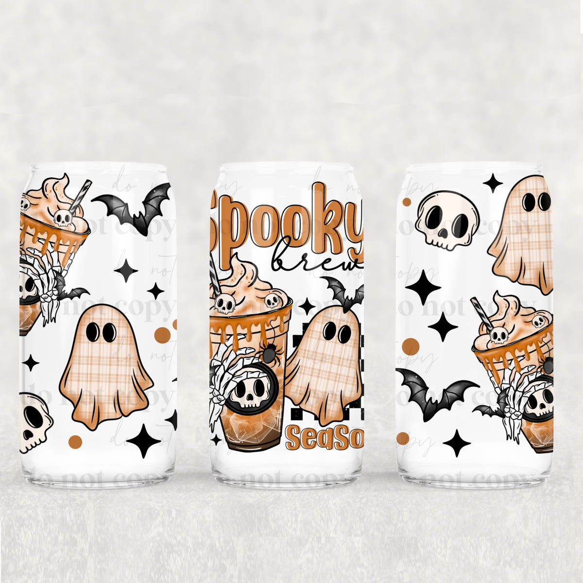 Spooky Brew Season 16oz Glass Wrap