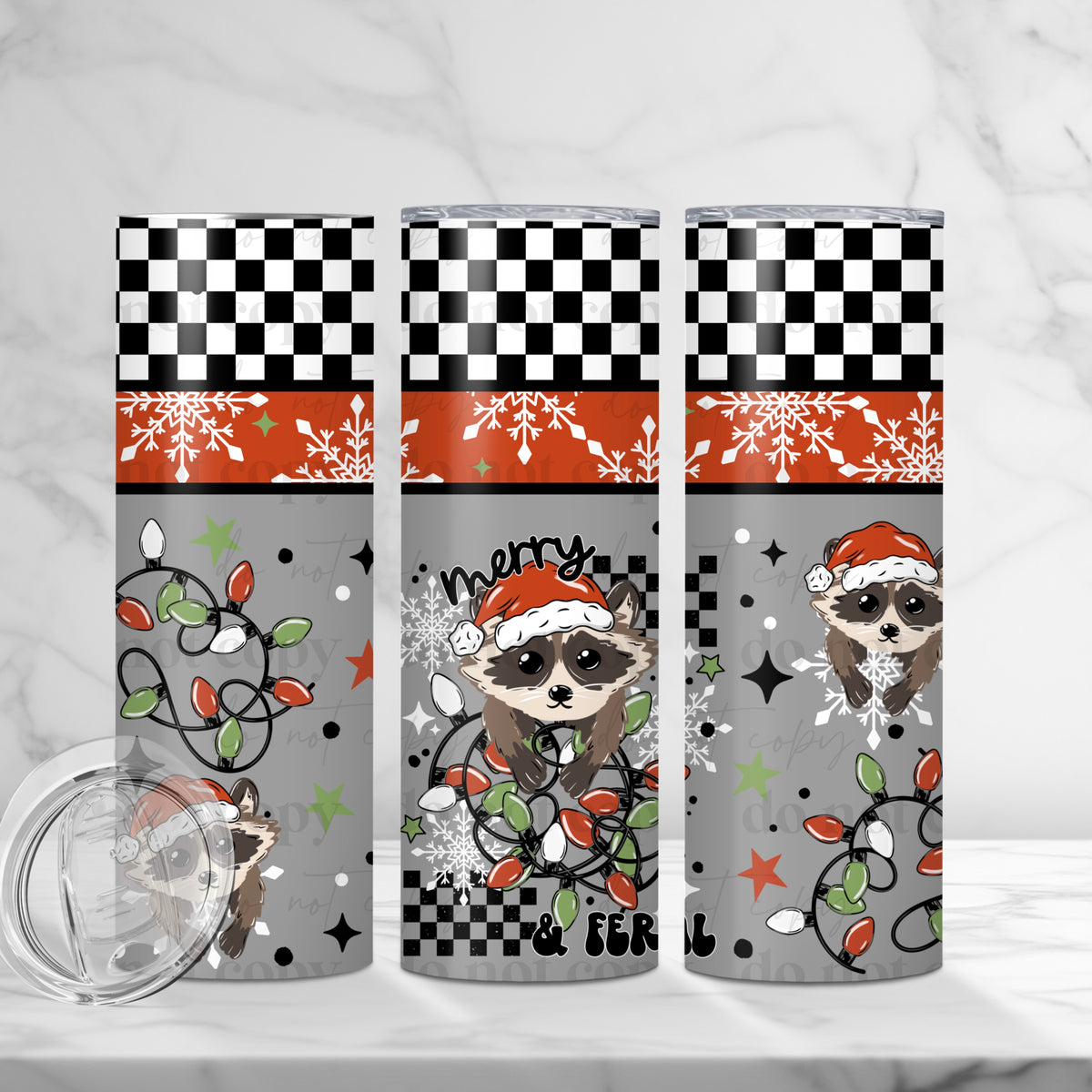 Merry Feral 20 oz Tumbler Wrap