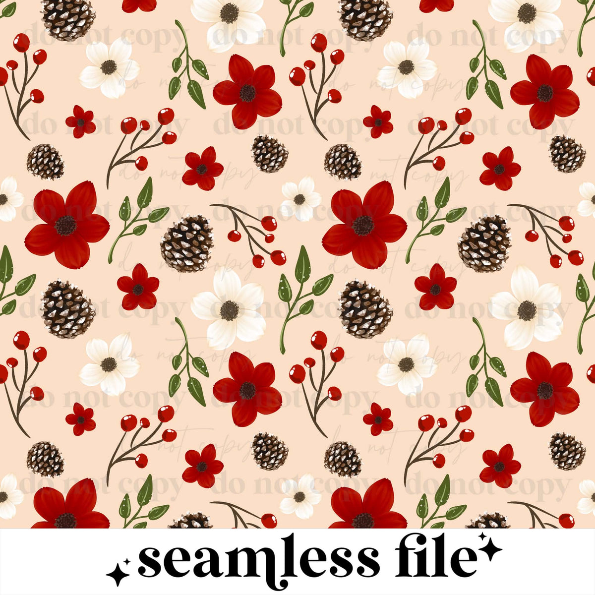 Christmas Florals Seamless