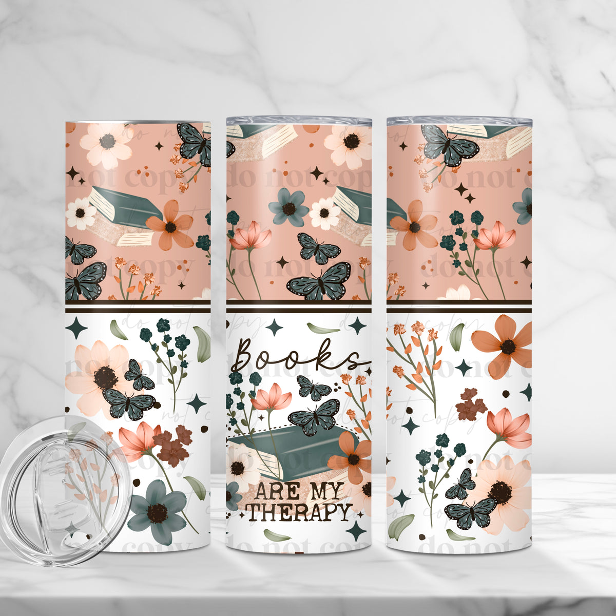 Books are my therapy 20 oz Tumbler Wrap