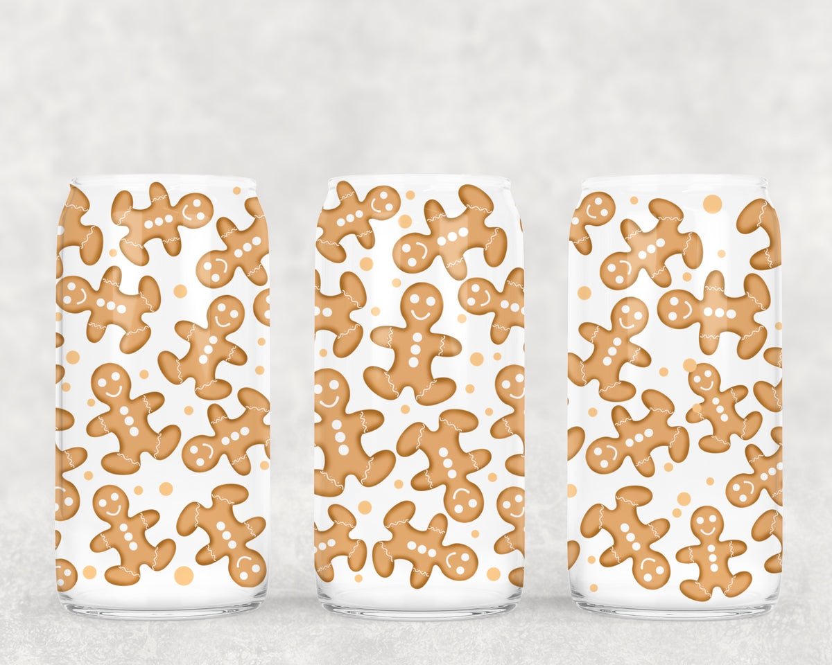 Gingerbread 16oz Glass Wrap PNG