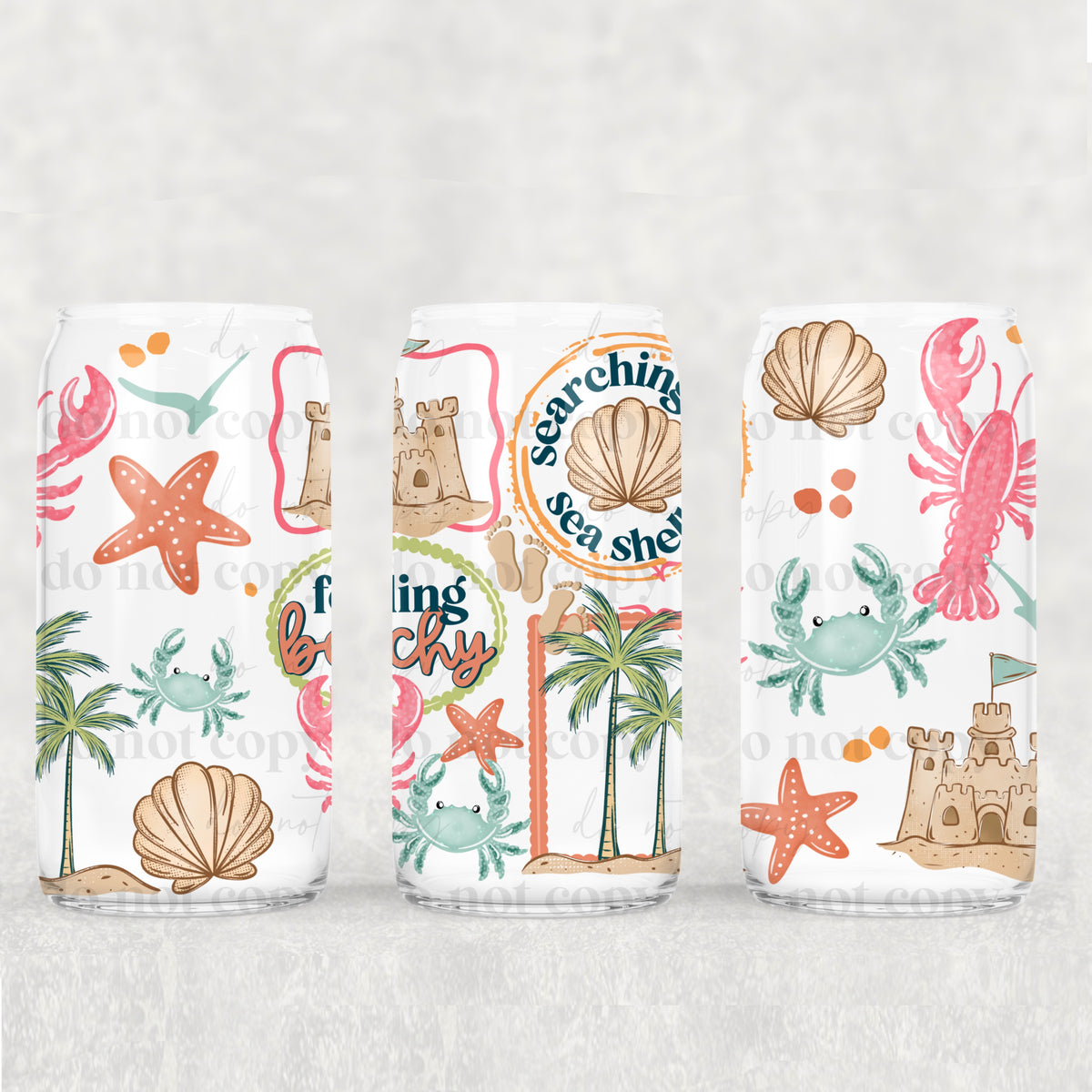 Feeling Beachy 16oz Glass Wrap