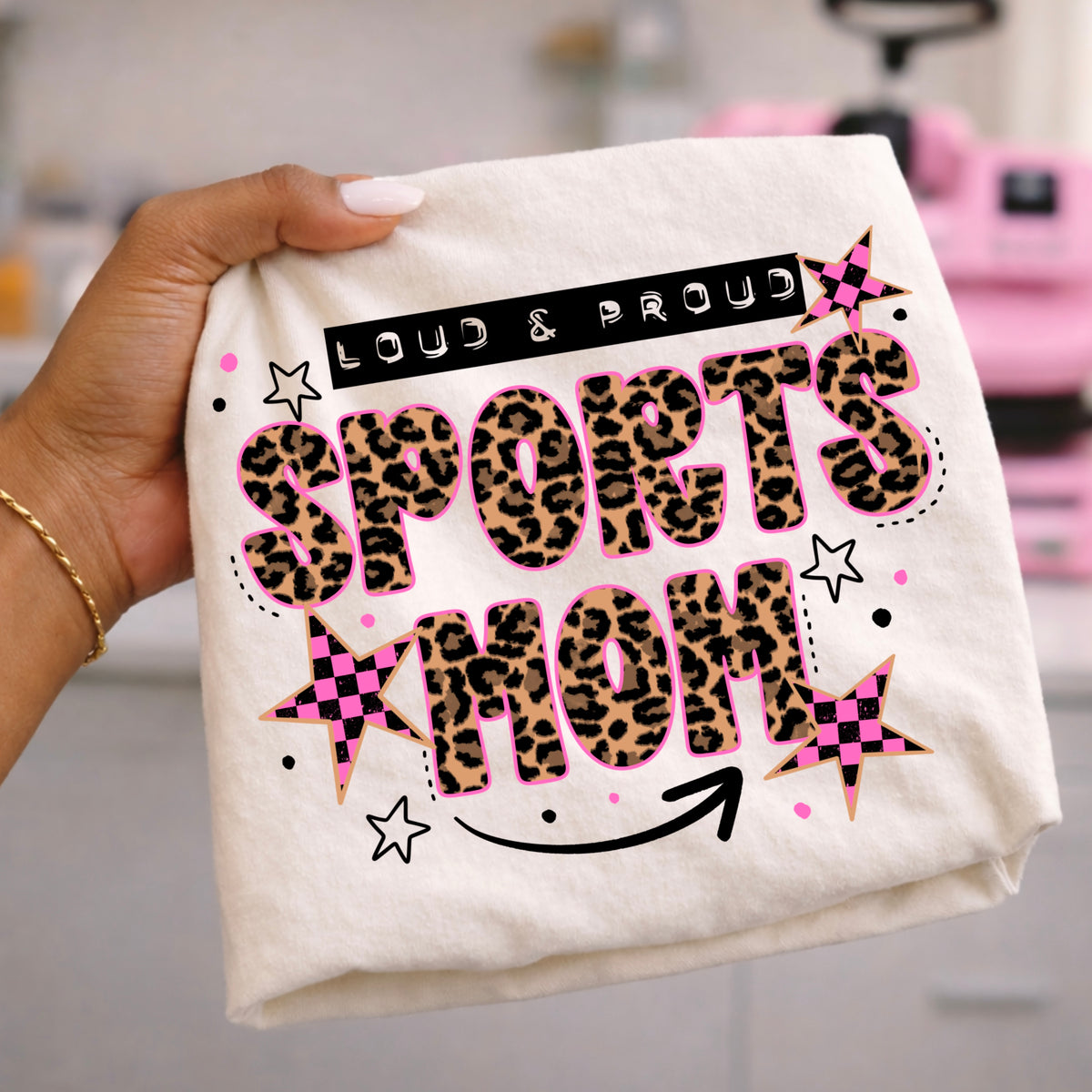 Sports mom leopard PNG