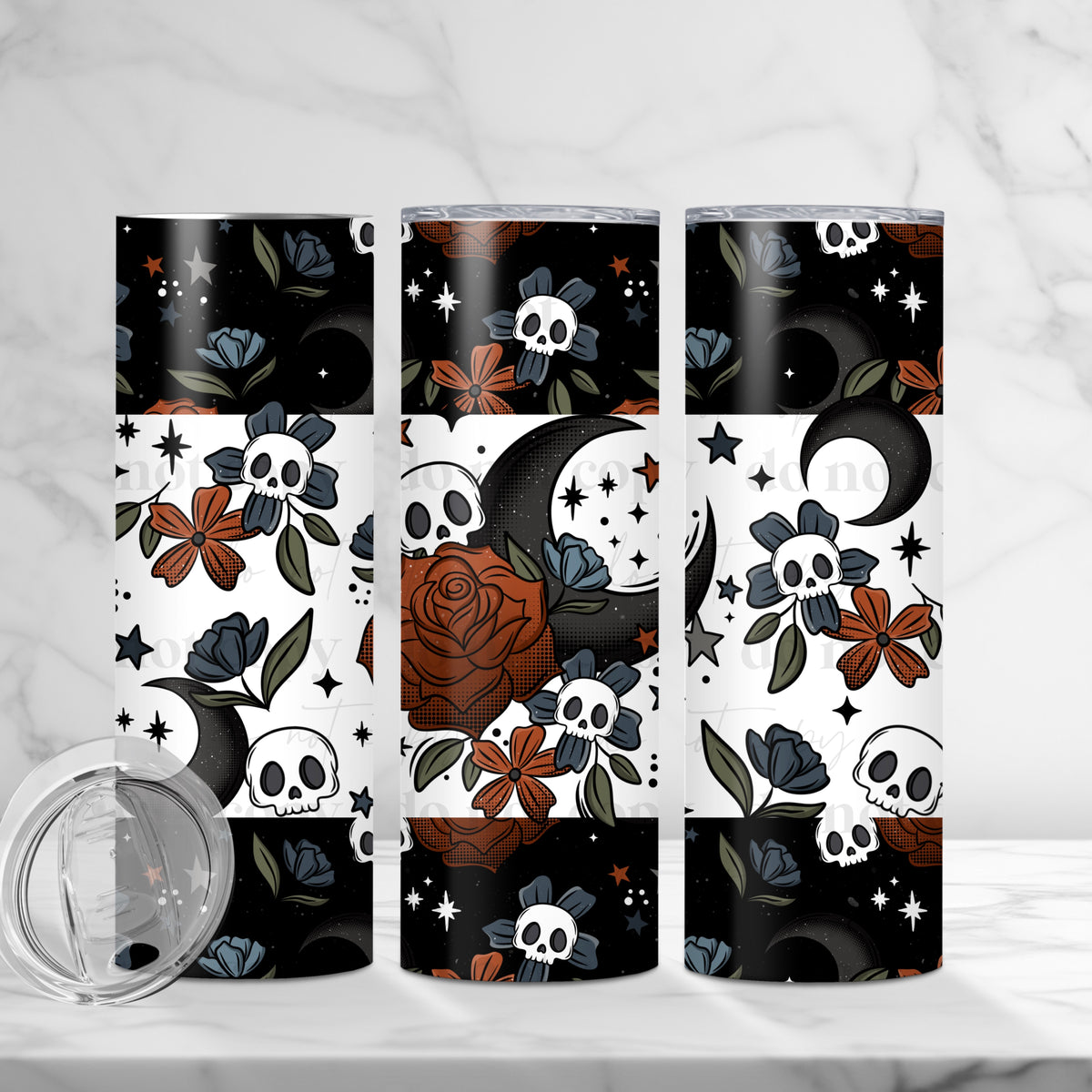 Floral Moon Tumbler Wrap