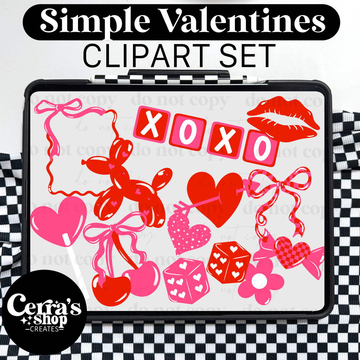 Simple Valentines Clipart set