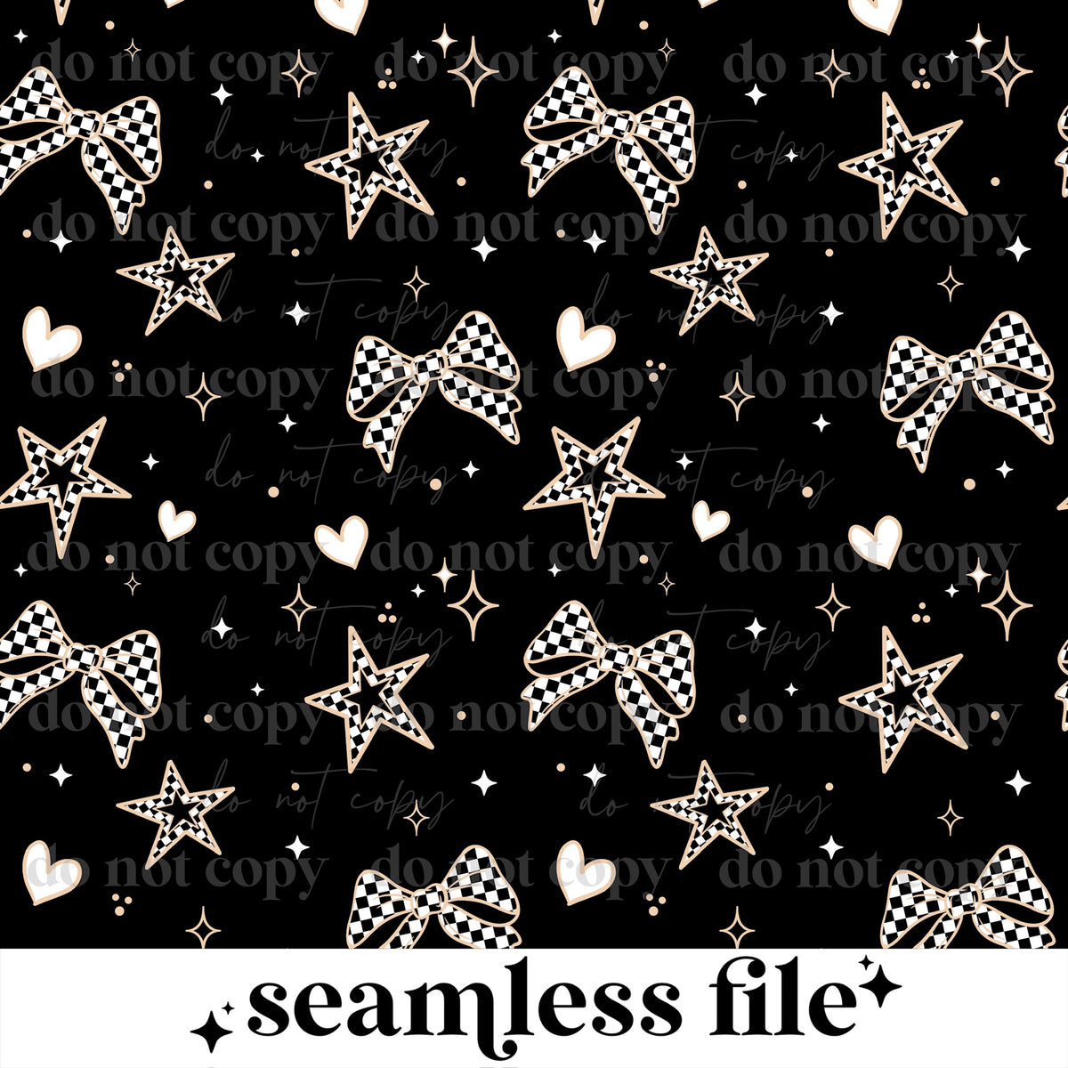 Bows & Stars Seamless