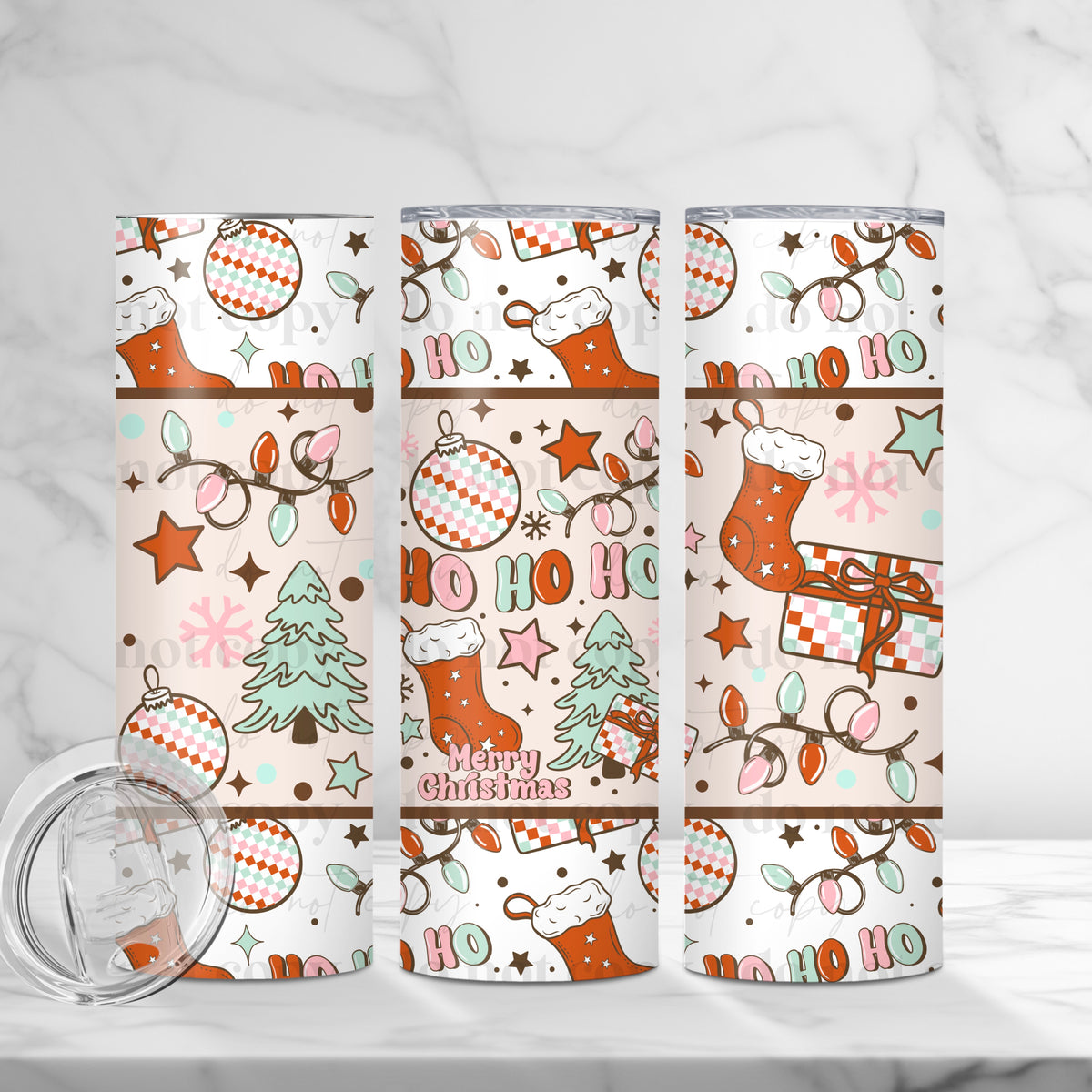 Ho Ho Ho 20 oz Tumbler Wrap
