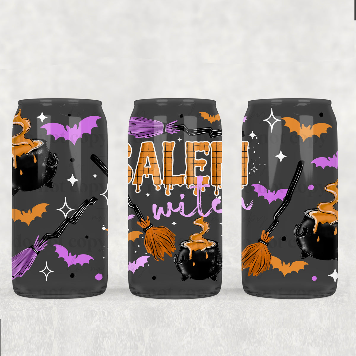 Salem Witch 16oz Glass Wrap