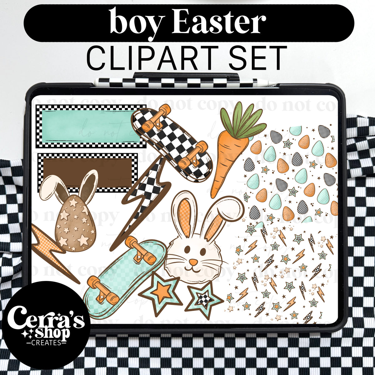 Boy Easter Clipart set
