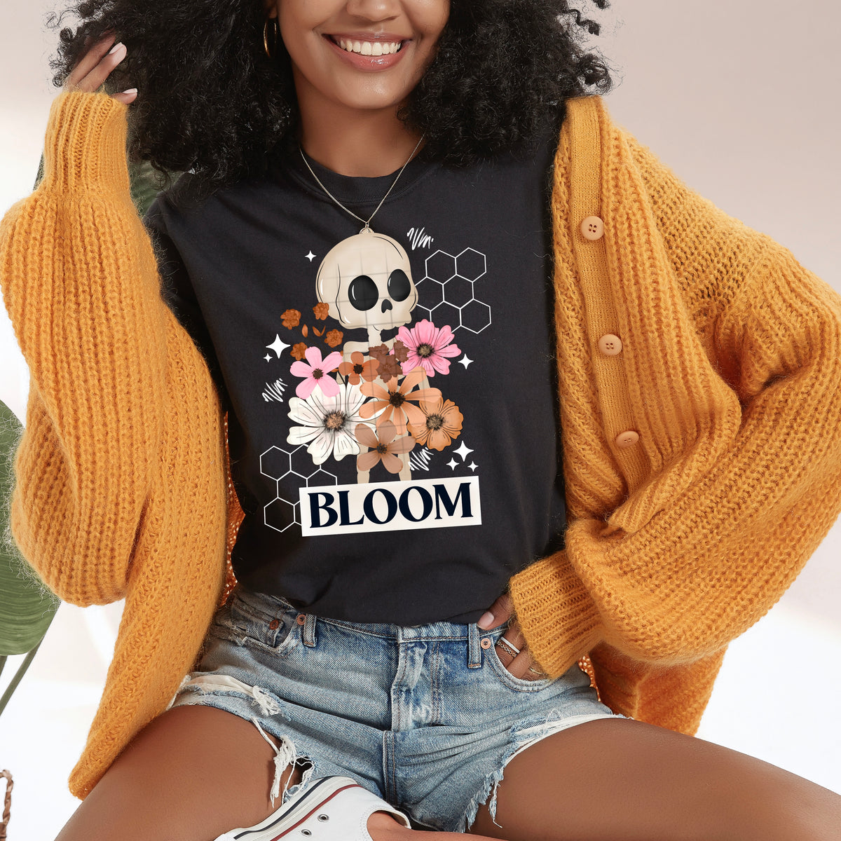 Bloom Floral Skeleton PNG