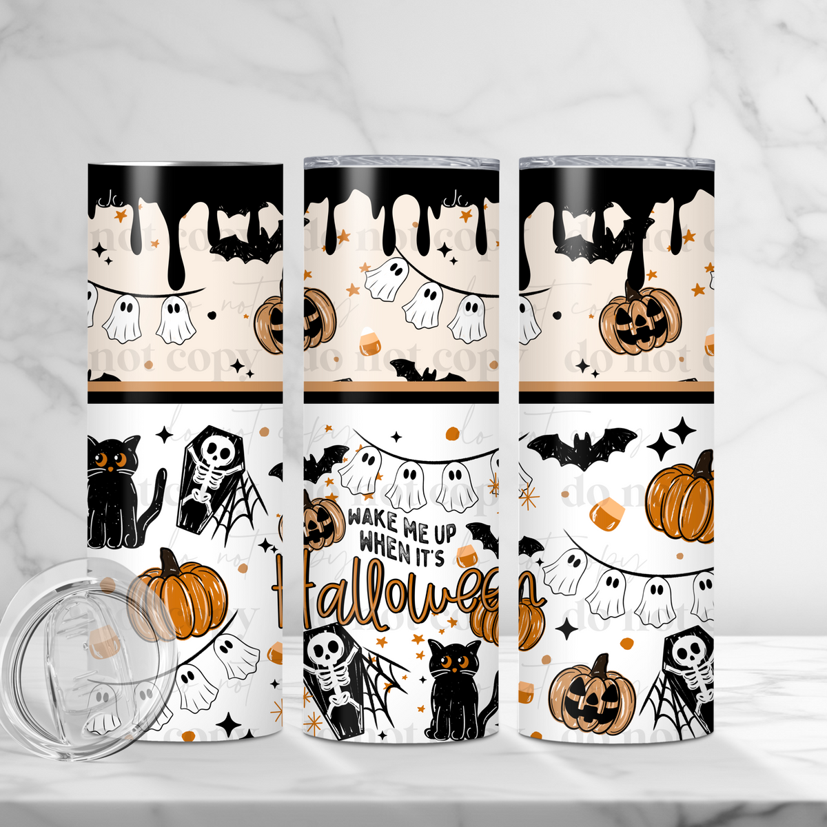 Wake Me Up When It’s Halloween  20 Oz Tumbler Wrap