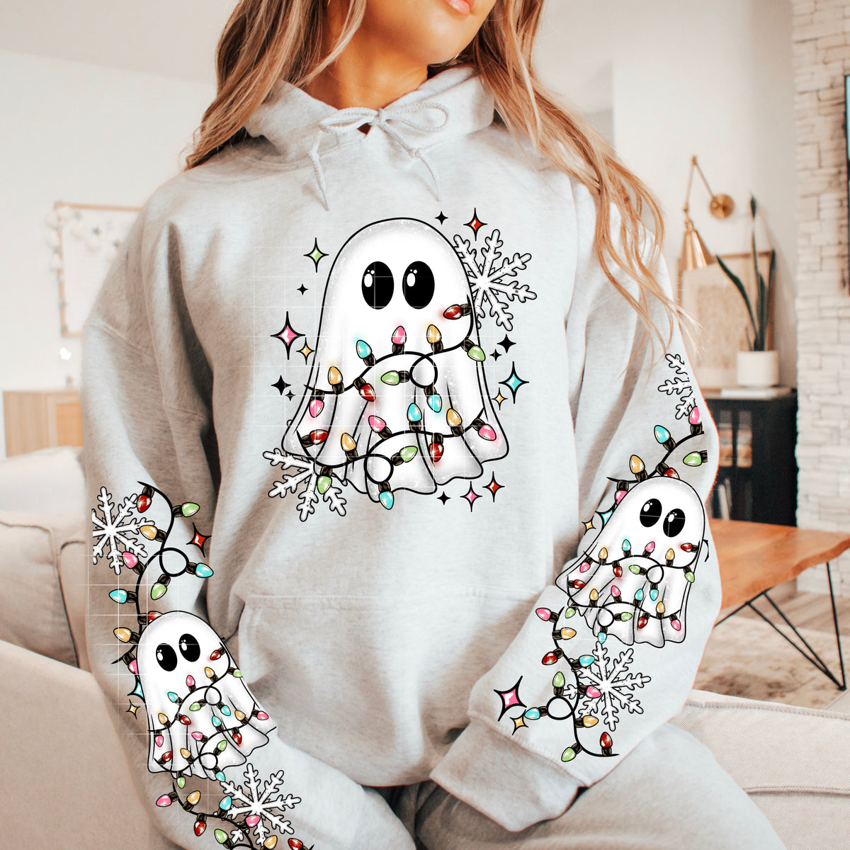 Ghost Christmas lights w/ Sleeves PNG