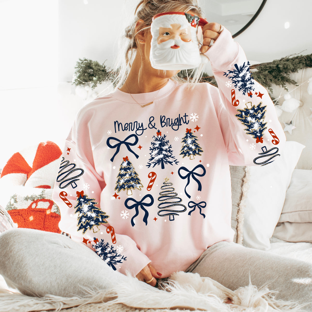 Merry Bright Trees w/ Sleeves PNG