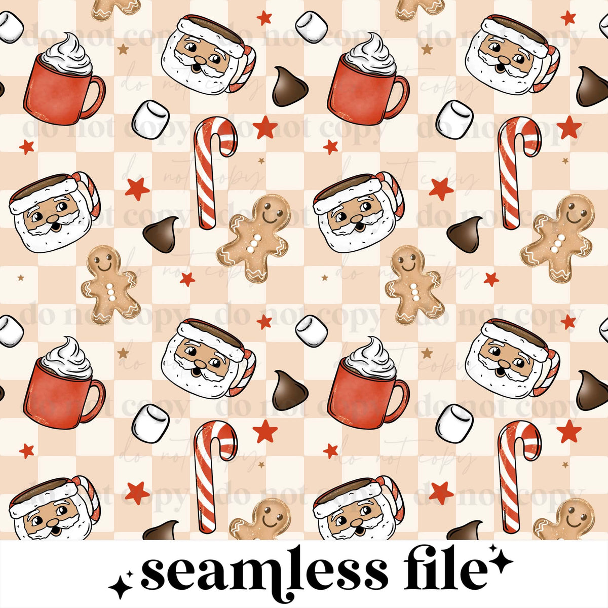 Merry Hot Cocoa Light Skin Tone Seamless