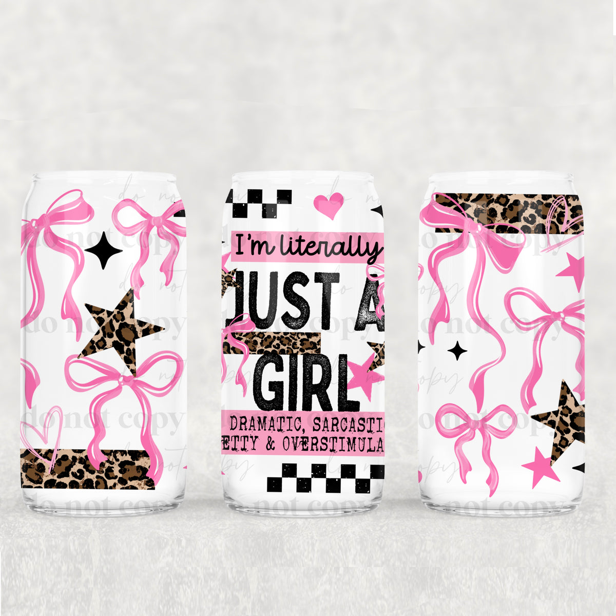 Just A Girl 16oz Glass Wrap