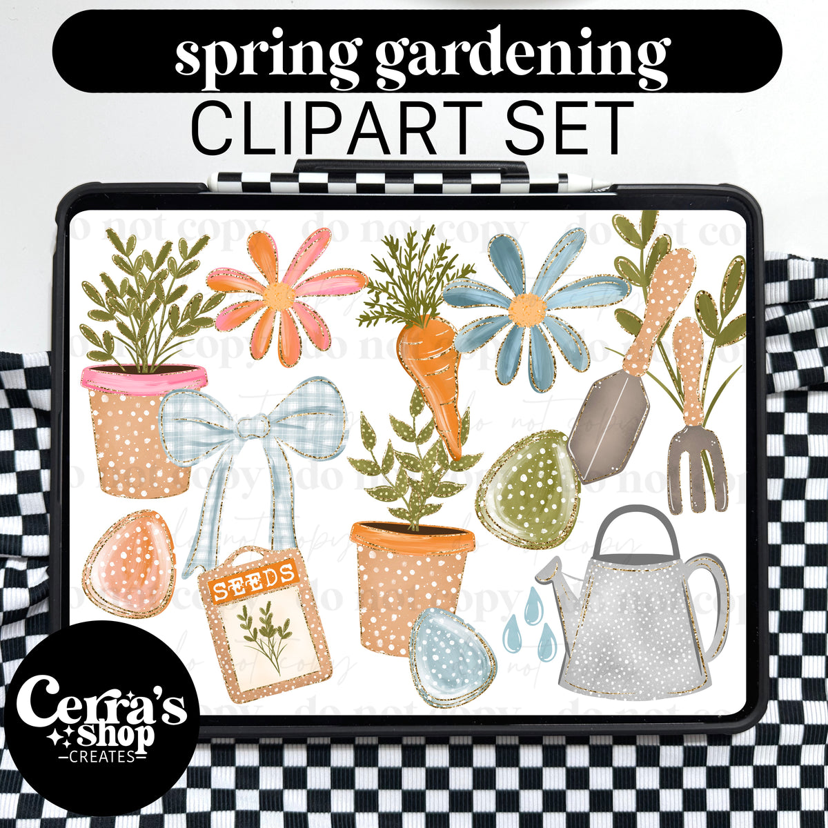 Spring Gardening Clipart set