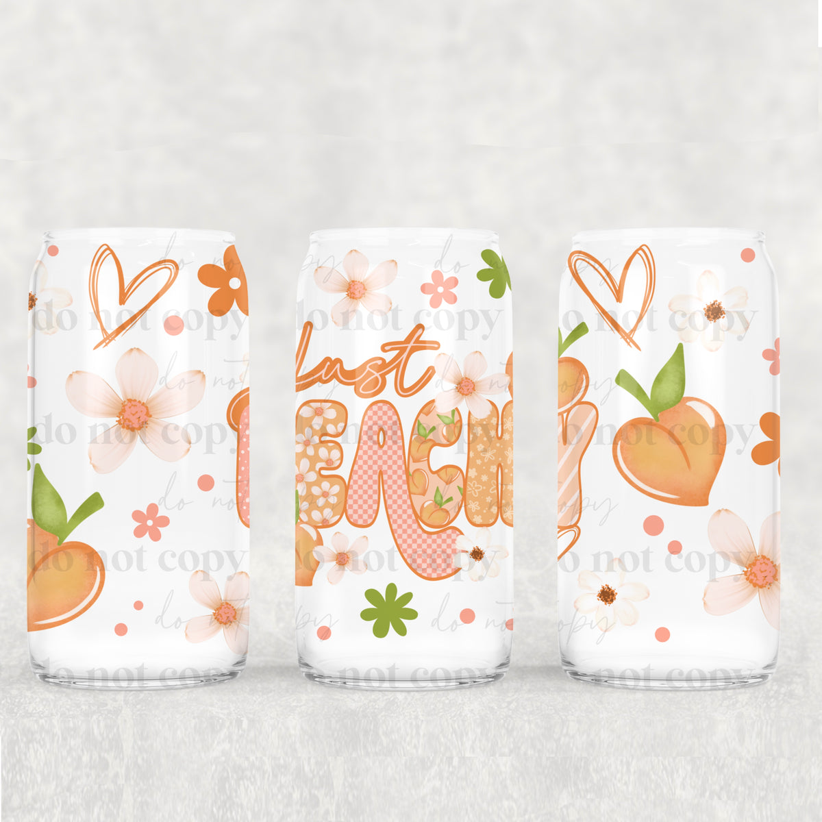 Just Peachy 16 Oz Glass Wrap