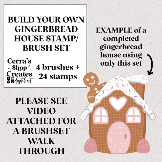 Build Your Own Gingerbread House Procreate Set