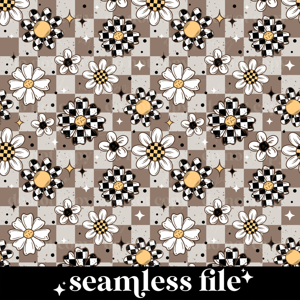 Checker florals Seamless