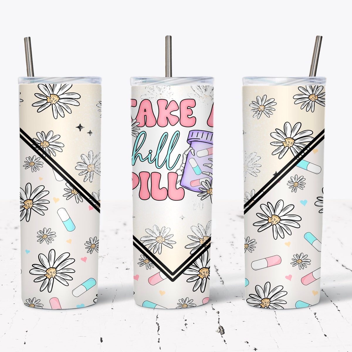 Chill pill Tumbler Wrap