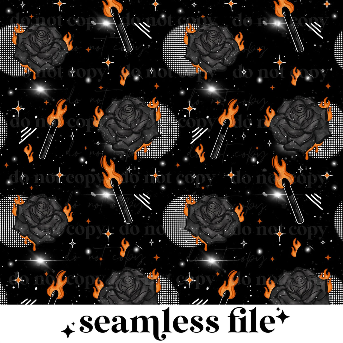 Fire Rose Seamless