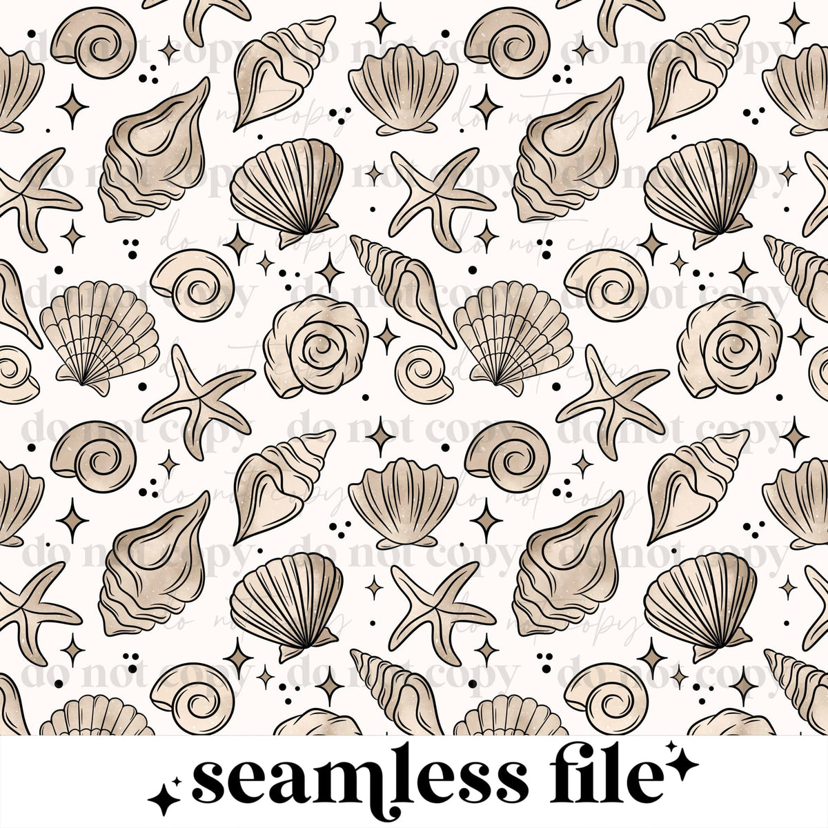 Tan Seashell Seamless