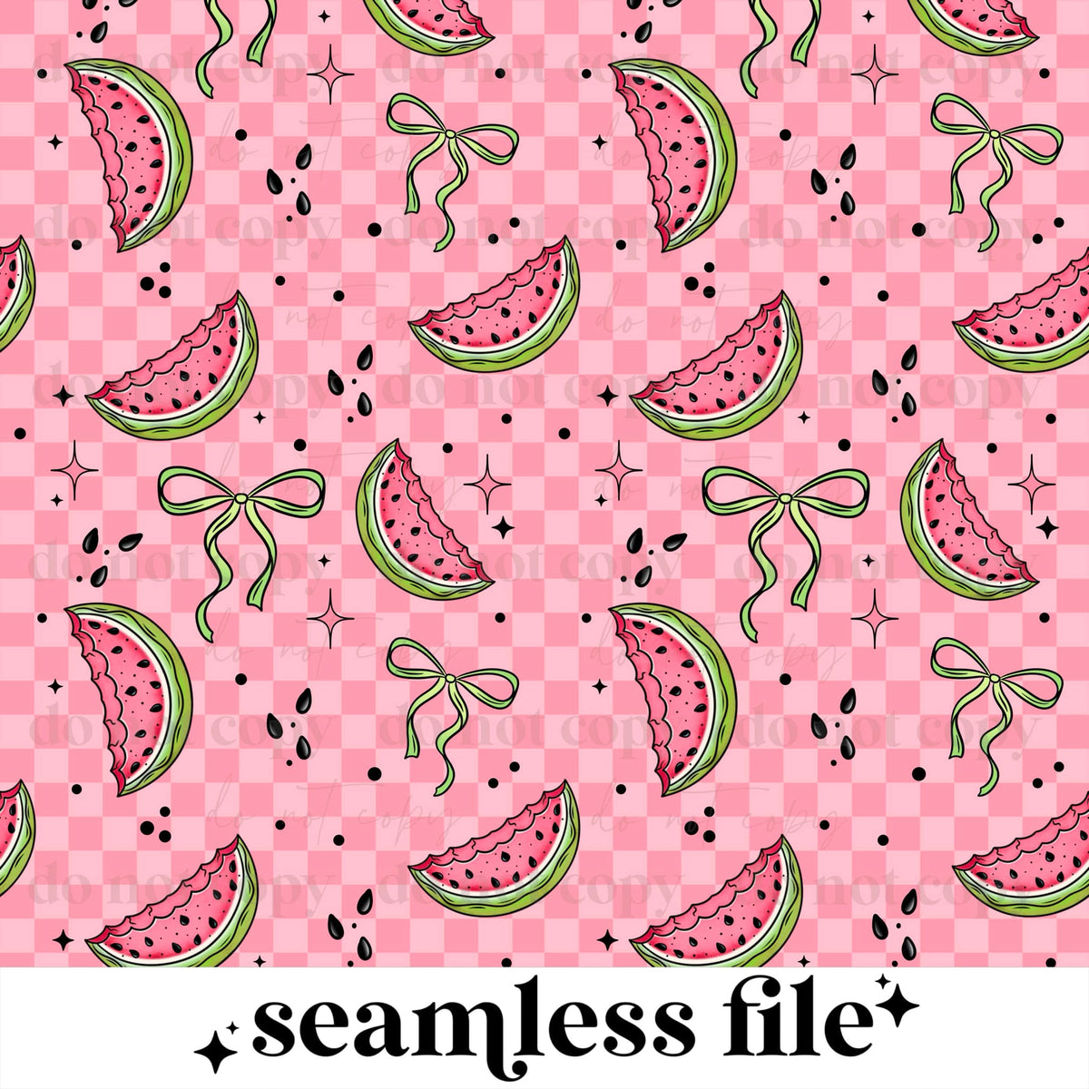 Watermelon Bow Seamless