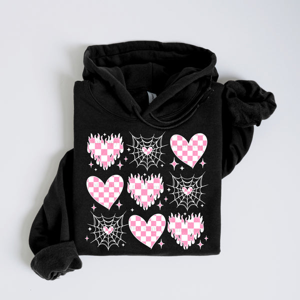 Pink hearts grid (2 variants)