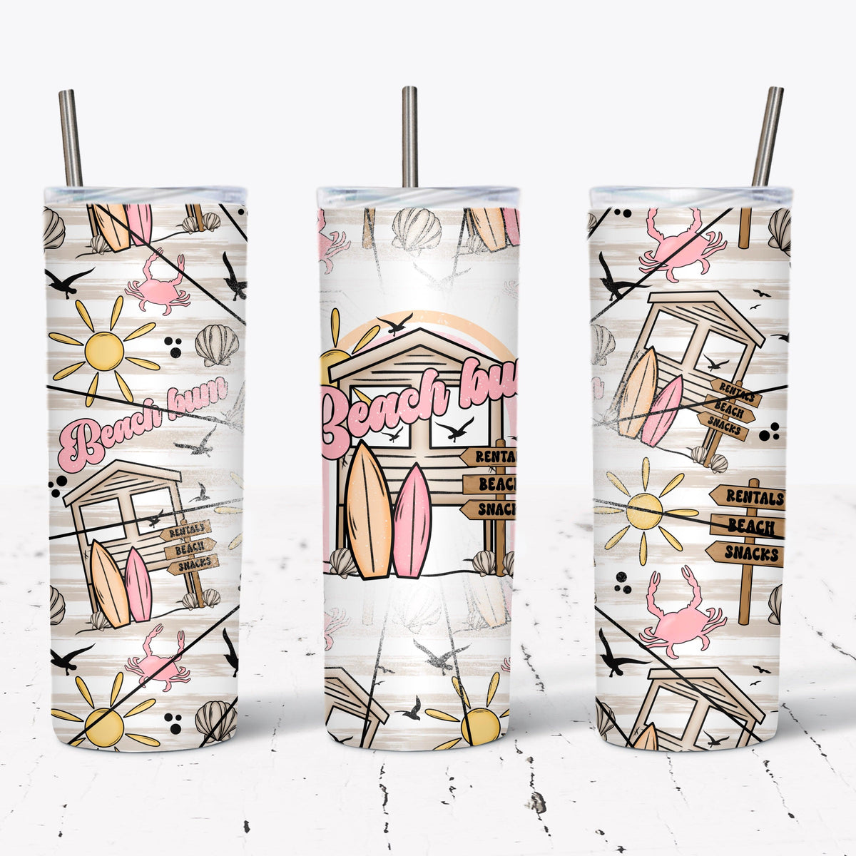 Beach Bum Tumbler Wrap