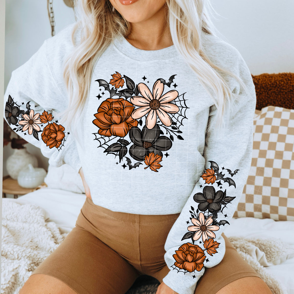 Fall Bat Florals w/ Sleeves PNG