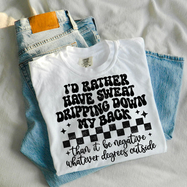 Sweat dripping down my back PNG