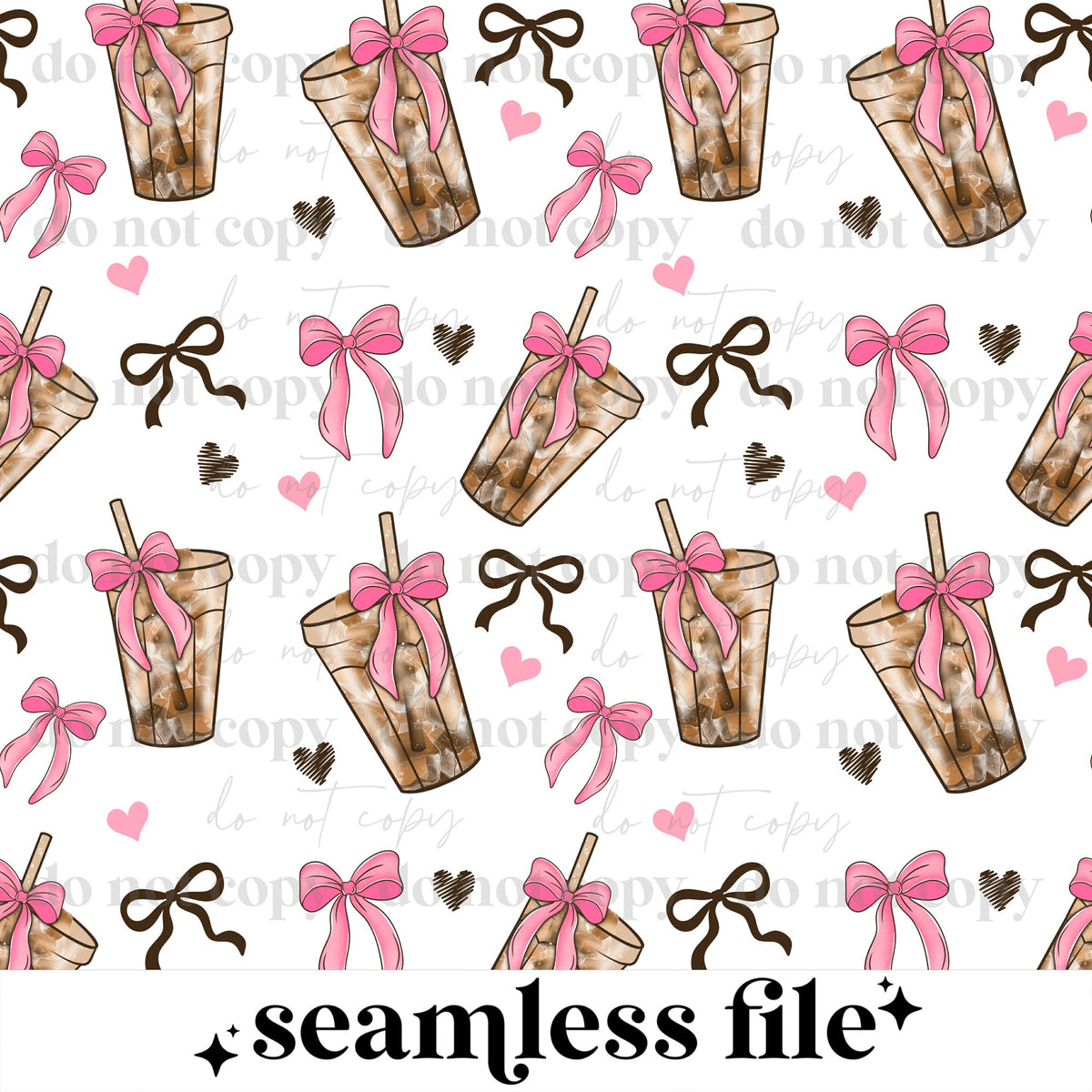 Bow Iced Coffee Seamless