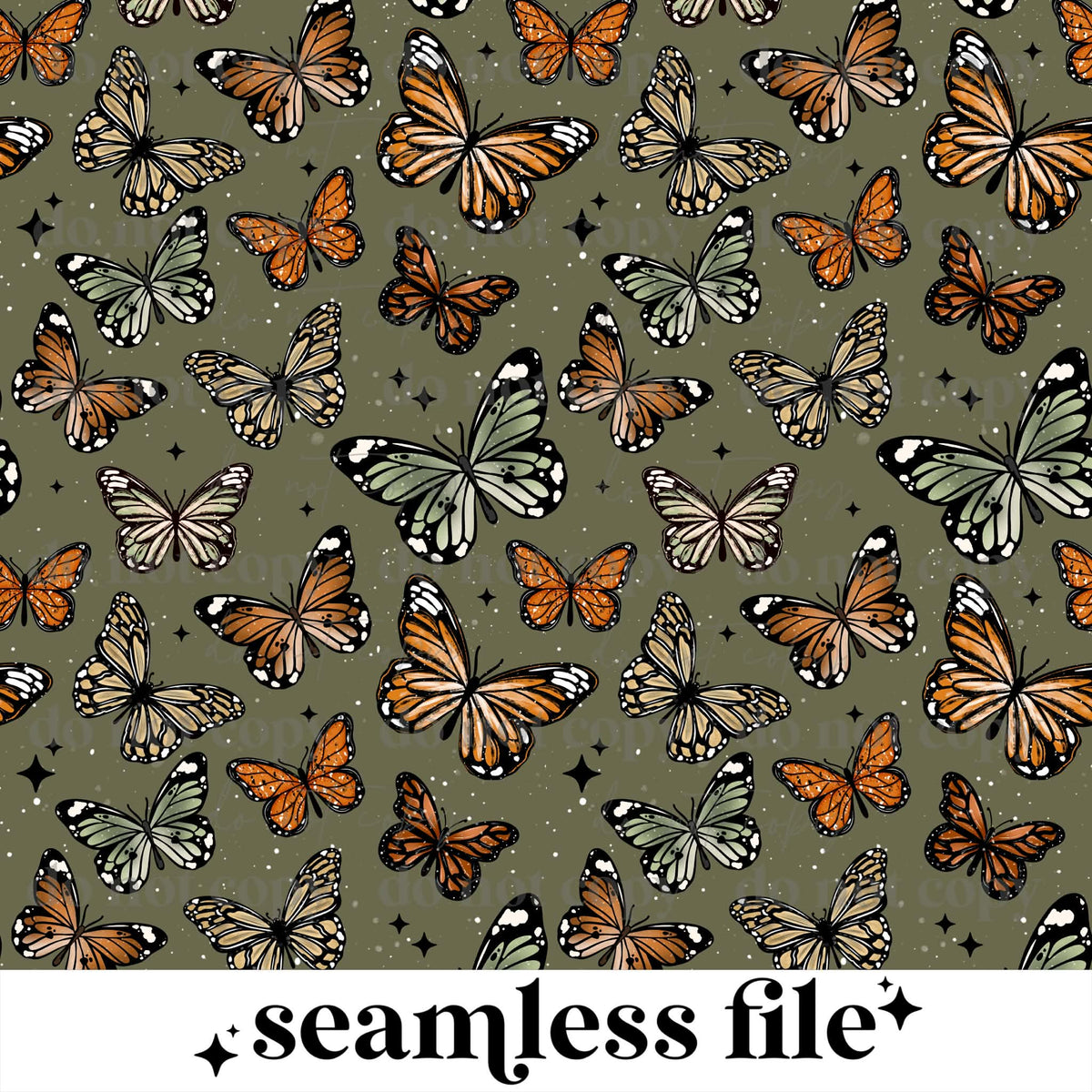 Flying Butterflies Seamless