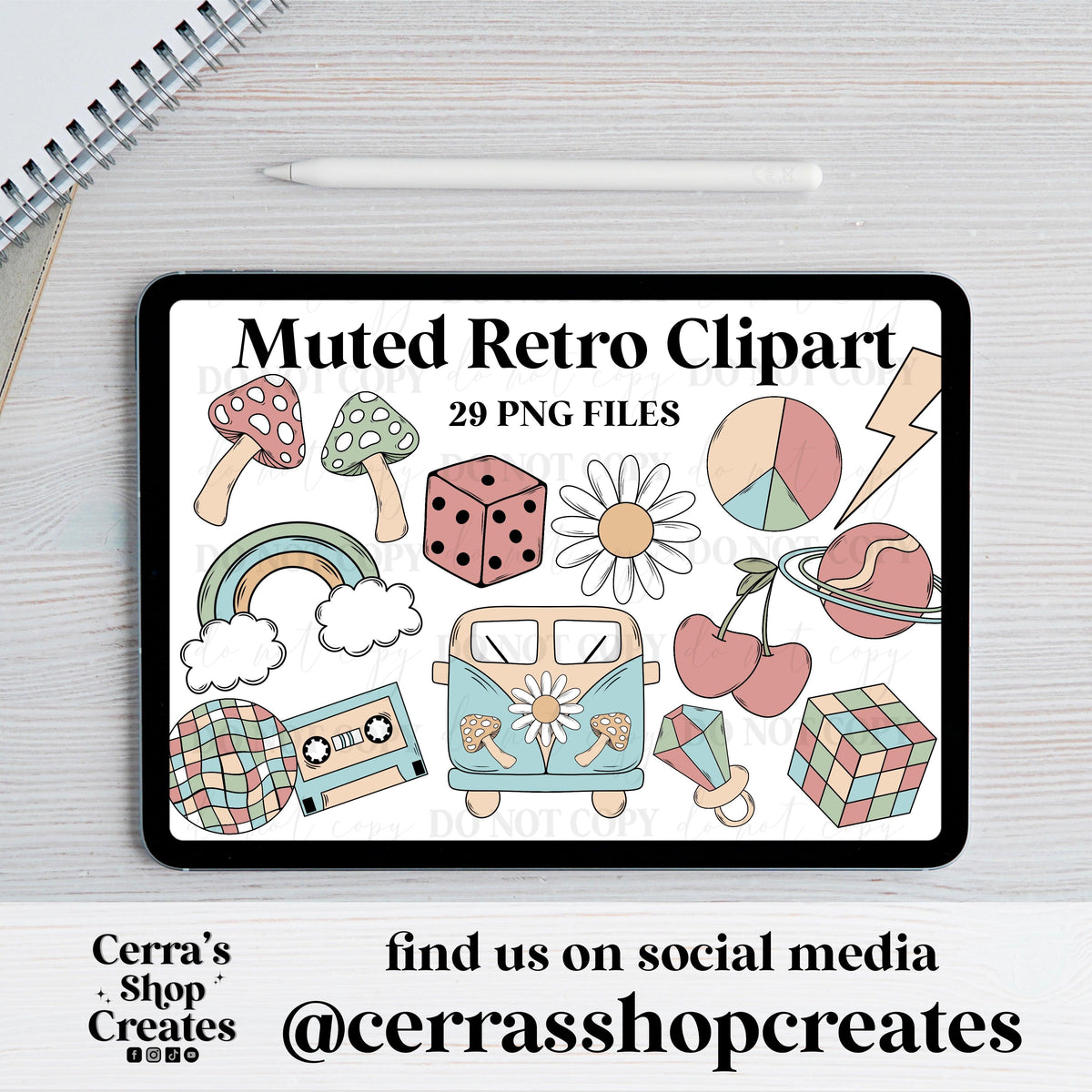 Muted Retro Clipart