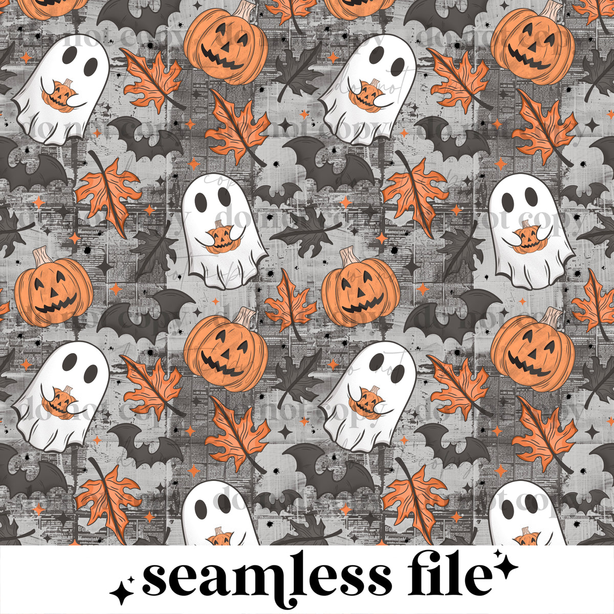 Fall Ghosts Seamless