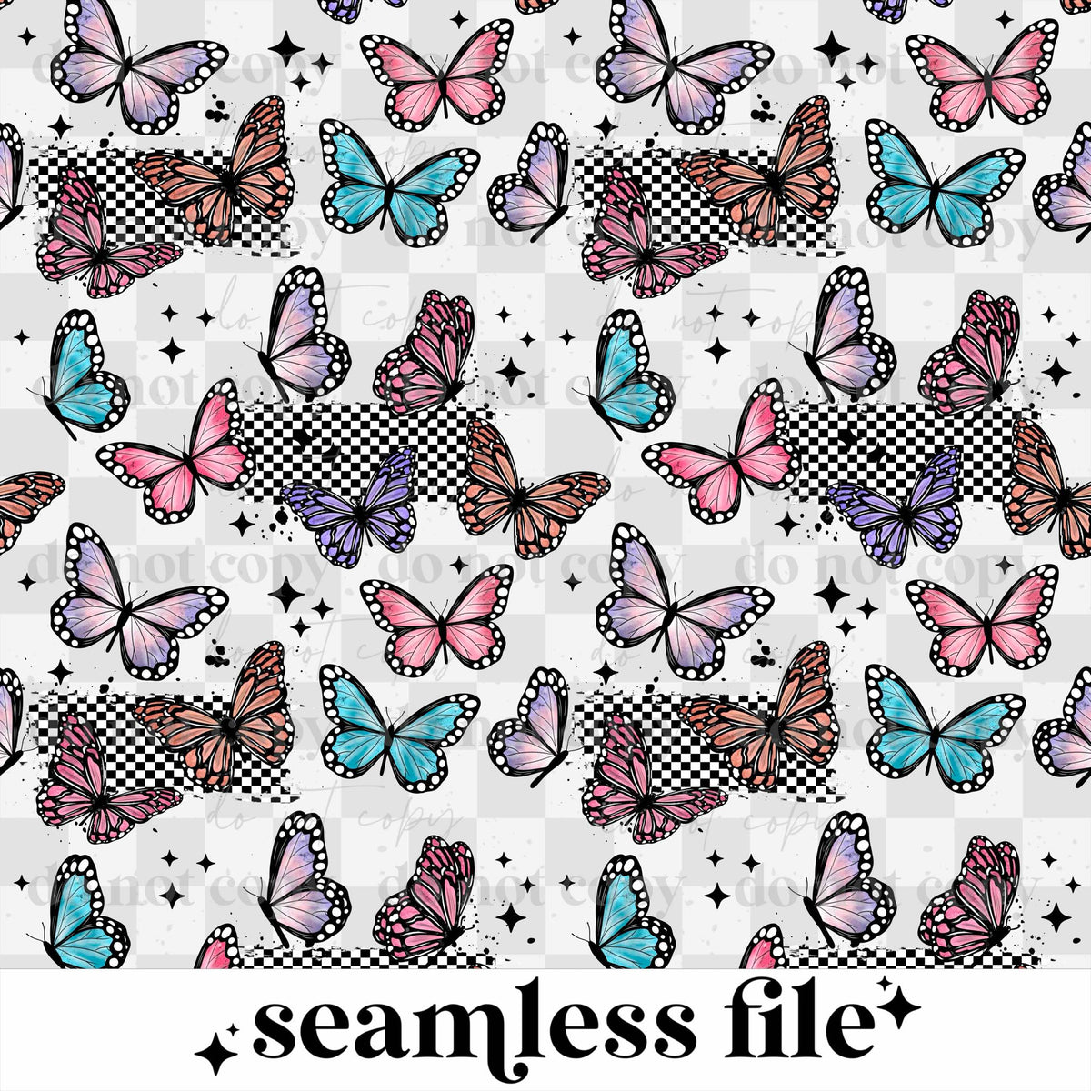 Drippy Butterflies Seamless