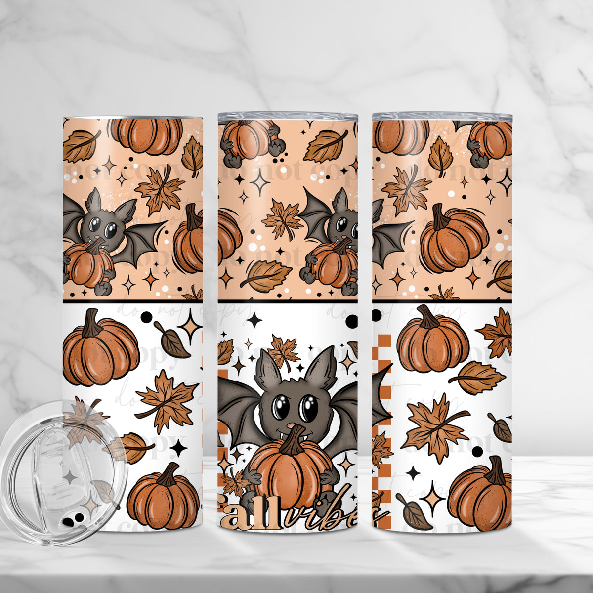 Fall vibes bat Tumbler Wrap