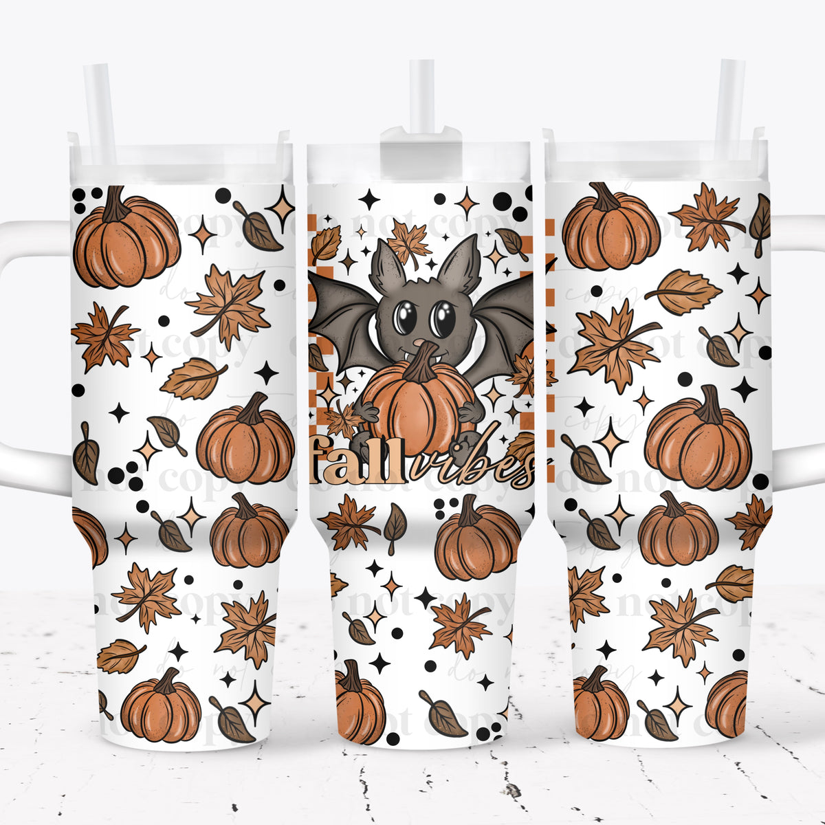 Fall vibes bat 40oz Tumbler Wrap