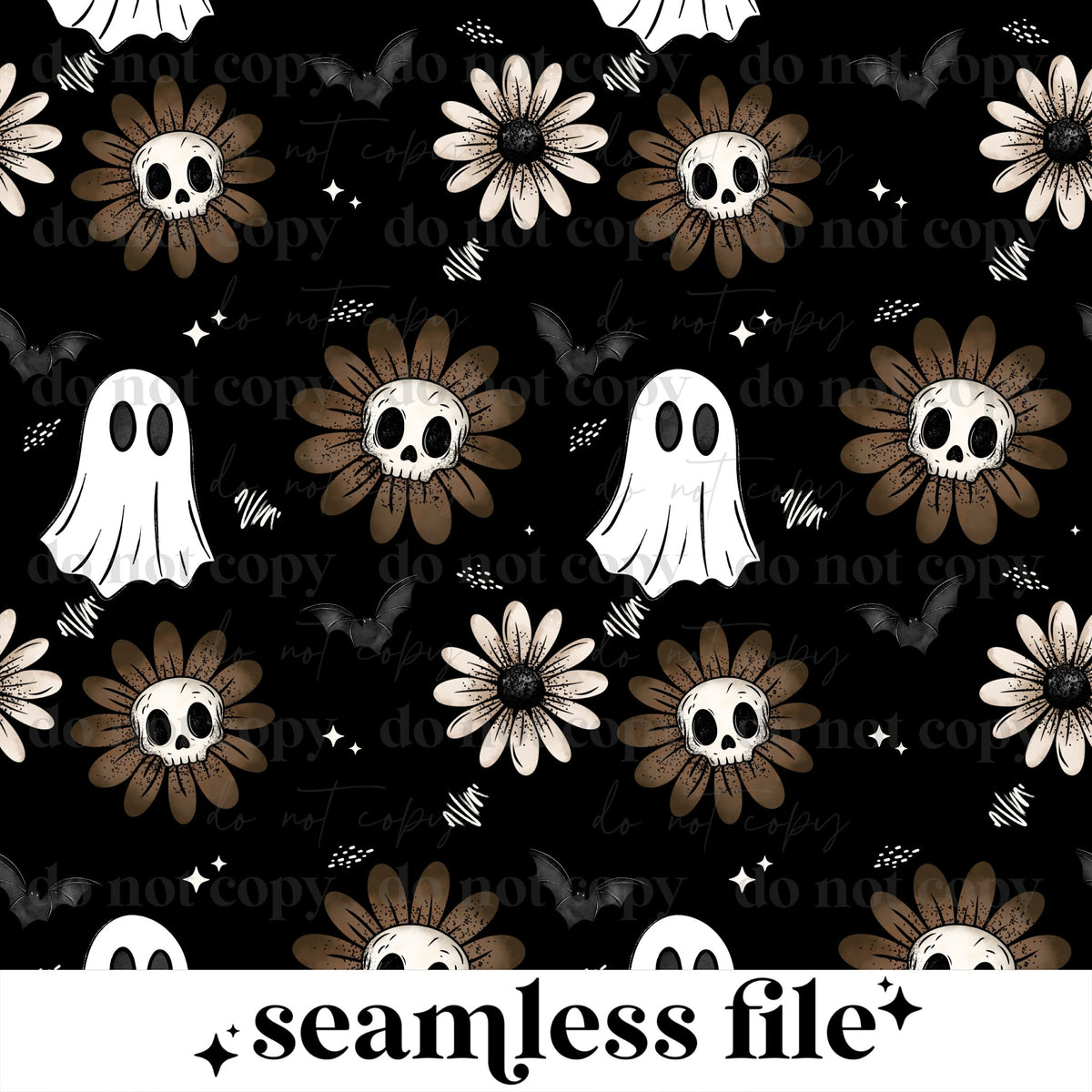 Ghost Floral Seamless