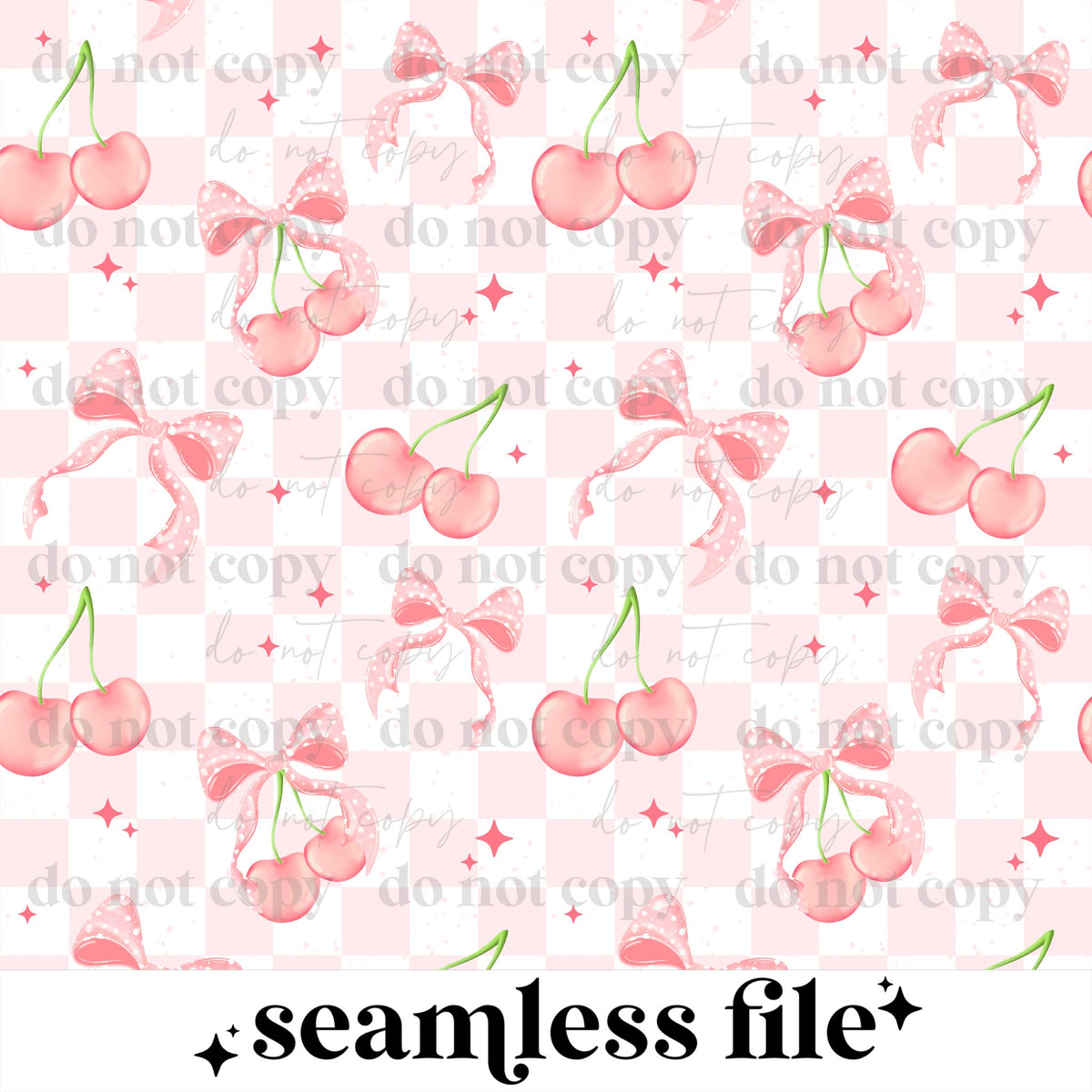 Pink Cherries Seamless
