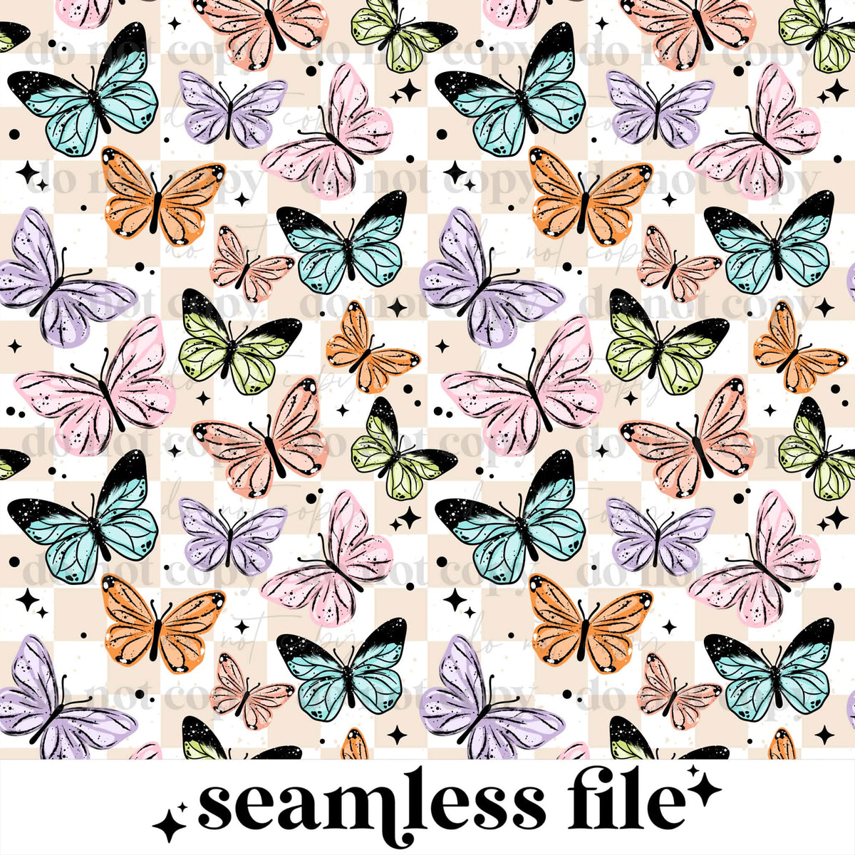 Pastel Butterflies Seamless