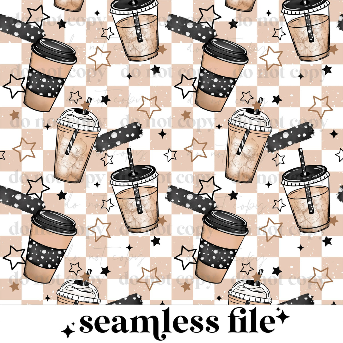 Checker Coffee Seamless