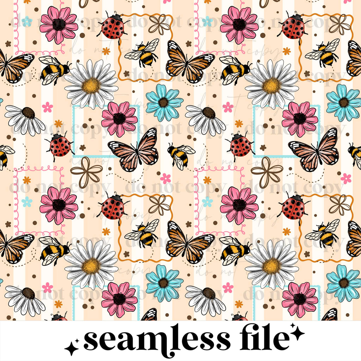 Spring Stamp Seamless