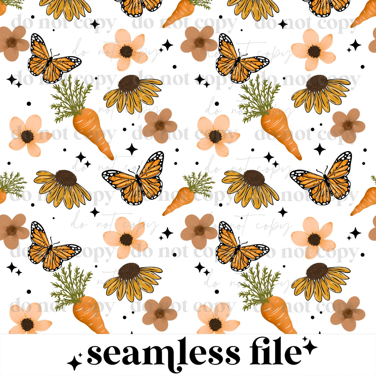 Butterfly Carrot Seamless