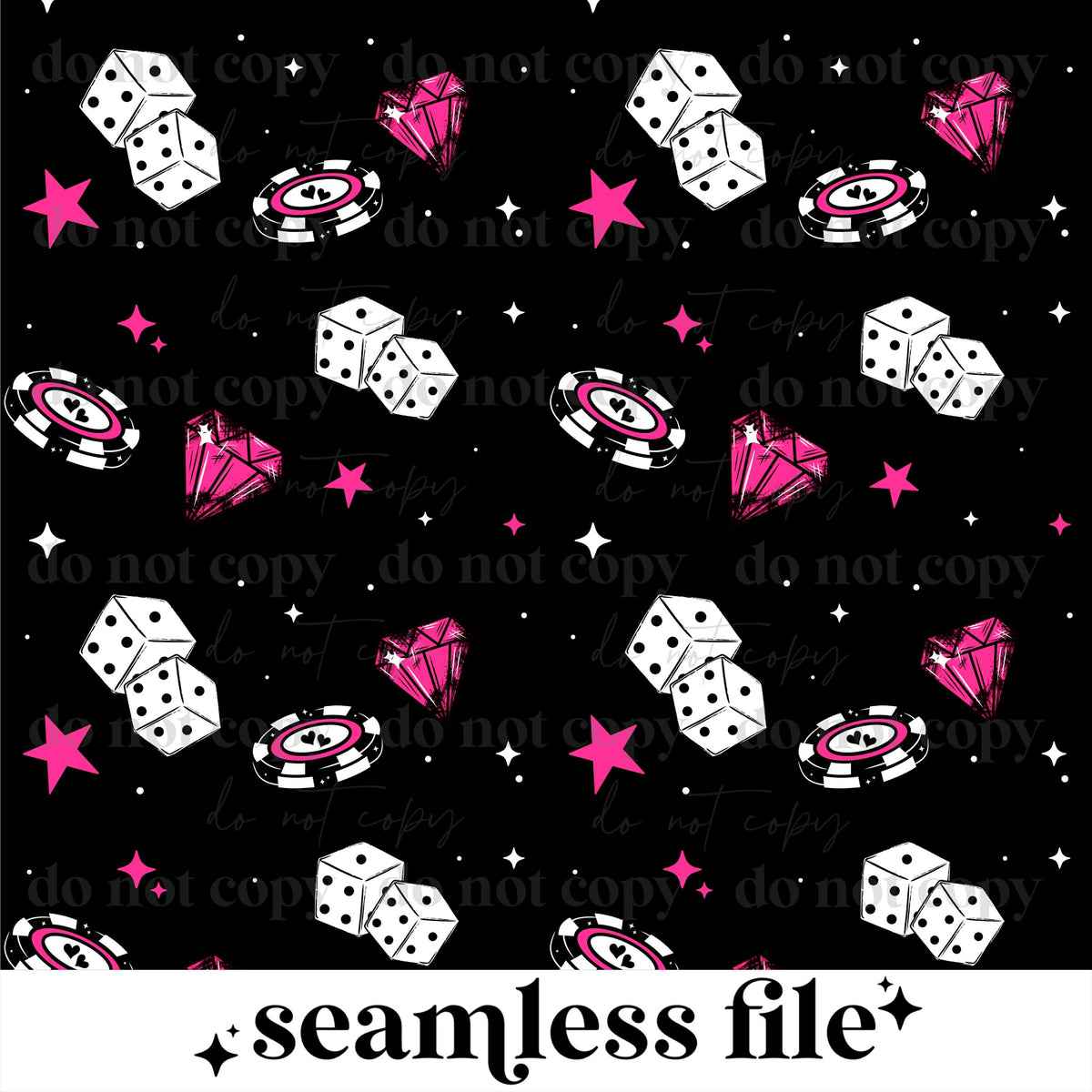 Pink Dice Seamless